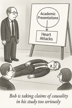 Bob is taking claims of causality in his study too seriously