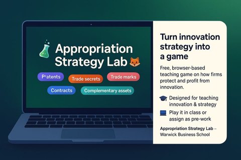 Appropriation Strategy Lab on a laptop: patents, trade secrets, trade marks, contracts, complementary assets